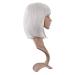 MapofBeauty Fashion Girl White Natural Short Straight Wig with Smooth Bangs - Premium Ladies Wig for Effortless Style - Buy Online on GoSupps.com