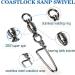 AMYSPORTS Saltwater Fishing Snap Swivel - High Strength Stainless Steel Swivels - Corrosion Resistant - Size 2+2 (48lb) 25 pcs - Buy Online on GoSupps.com