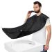 ELISEHIRI Beard Bib Beard Apron - for Men Beard Catcher with Hair Comb Scissors and 2 Suction Cups Waterproof Beard Cape for Shaving Trimming and Grooming for