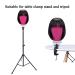 Wig Head 22 Inch Stand with Canvas Block Mannequin Head - Perfect for Wig Making and Styling - Rosy 22 Inch - Buy Online on GoSupps.com