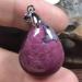Natural Ruby Zoisite Pendant - Rare Red & Green Crystal Jewelry for Luck Love & Wealth - AAAA Quality Silver Beads - Buy Online on GoSupps.com