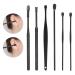 6-in-1 Stainless Steel Ear Wax Removal Kit | Reusable Ear Pick Tools with Storage Box (Black) - Buy Online on GoSupps.com