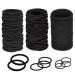 Hair tie black hair bands sorted 3 sizes elastic headband for ponytail holder for thick heavy and curly hair accessories for hairstyles for women girls