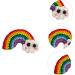 minkissy 3 Pairs Rainbow Barrettes Wool Yarn Hair Accessories Wool Felt Rainbow Charm Felt Rainbow Applique Hair Bow Hair Accessories for Kids Girl Hair Decor Props Alloy Cartoon Child - Buy Online on GoSupps.com