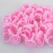 Sibba 100 Eyelash Glue Holder Rings - Pink Plastic Container Cups for Eyelash Extensions & Fan Bloom Accessories - Buy Online on GoSupps.com