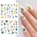 Cartoon Golden Leaves Abstract Face Animal Autumn Maple Leaf Water transfor Decals Nail Stickers(BN1921-1932) - Buy Online on GoSupps.com