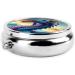 Buy Roaring Dragon Portable Metal Pill Box - Round Mini 3-Compartment with Hinged Design Perfect for Travel - Black - Buy Online on GoSupps.com