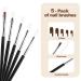 Buy Sularpek 5-Piece Nail Brush Set - UV Gel & Acrylic Nail Art Brushes for Home Nail Design | International Shipping - Buy Online on GoSupps.com