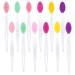 Lusofie 12 Pcs Lip Scrub Brush Double Sided Silicone Exfoliating Mini Lip Brush Exfoliating Lip Brush lip lightening for Dark Lips for Men Women Girls