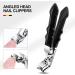 Marycarrie Angled Head Nail Clippers with Catcher for Men & Women - Professional Acrylic Toe Nail Clippers for Thick Toenails Heavy Duty Nail Cutter Ergonomic Design & Anti-Splash for Seniors - Buy Online on GoSupps.com