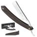 Premium Shave-Ready Straight Razor Kit - German Steel Blade & Wenge Wood Handle - Leather Strop Included for Precision Shaving - Buy Online on GoSupps.com
