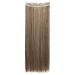S-noilite Fashion 26 Inches (66cm) Half Full Head One Piece 5clips Clip in Hair Extensions Long Straight Extension Ash Brown mix Bleach Blonde Ash Brown mix Bleach Blonde 26 Inch
