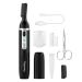 Eyebrow Trimmer, Electric Eyebrow Razor for Women Men, Rechargeable Painless LED Light Facial Hair Shaver Remover with Replacement Blade for Face Lips Neck Leg Black