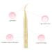 TDANCE Golden-T3 Fiber Tip Curved Lash Tweezers for Eyelash Extensions - Stainless Steel Volume Tweezers (1Pcs) - Buy Online on GoSupps.com