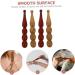Solustre 12 Pearl Massage Stick - Hand & Facial Massage Device | Wooden Pulse Massage Pencil & Foot Roller | Massage Accessories in Red Pear Fragrant Wood - Buy Online on GoSupps.com