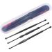 ODEROL Stainless Steel Earwax Pick Set - 6 Pcs Spoon Tool for Safe & Effective Ear Cleaning | Black 12.5X0.5CMx2pcs - Buy Online on GoSupps.com