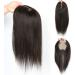 Silk Base Straight Human Hair Crown Topper Hairpiece Clip in Invisible Hair Topper Toupee for Women 10" Dark Brown 10 inch Dark Brown