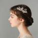 Foyte Wedding Crystal Hair Comb Gold Pearl Bride Headpiece Leaf Side Hair Combs for Women and Girls - Buy Online on GoSupps.com