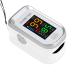 Pulse Oximeter Fingertip SPO2 Pulse Oximeter Approved UK with LED Large Screen Oxygen Heart Rate Monitor Finger Blood Oxygen Saturation Meter for Adults and Child Oximetry with Lanyard Silver White LED