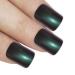 False Nails Bling Art Green Purple Chameleon French Squoval 24 Fake Tips