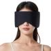Sleep Eye Mask for Side Sleepers Black Cooling Blackout Eye Mask for Sleeping Dual-Sided All-Season Travel Sleep Mask for Women Men Adjustable Large Size Blindfold Fits All Heads