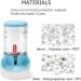PHABULS Automatic Cat Feeder & Dog Water Dispenser 3.8L - Double Bowl Design - Small & Big Pets - Blue - Buy Online on GoSupps.com