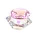 VINTORKY Clear Nail Polish 1pc nail art crystal cup nail tools manicure nail art cups crystal art glass crystal cup with lid self made crystal cup for nail art Hexagon Cups 7.5x6cm Pink