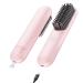 TYMO Cordless Hair Straightener Brush - Porta ECO Portable Straightening Brush for Travel Mini Hot Ionic Straightener Comb for Women Ceramic Coating Lightweight for Touch-ups No Charger Pink