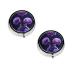 (Purple Beauty Butterfly) Round Pill Box 3 Compartment Pill Box Mini Decorative Pocket Purse Portable Travel Medicine Tablet Vitamin Holder Organizer Pill Case Black