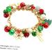 ibasenice 1pc Christmas Bell Bracelet Beaded Stretch Bracelet New Year Link Bracelet Christmas Women Gift Xmas Tree Wrap Bracelets Stocking Stuffers Gifts Metal (iron) Alloy Drill Ball - Buy Online on GoSupps.com