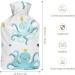 Blue Octopus Hot Water Bottle with Plush Cover - 26.5x15.3cm Bed Warmer for Adults & Children - International Shipping Available - Buy Online on GoSupps.com