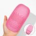 KOMUNJ Silicone Brush Cleaner Silicone Cosmetic Brush Cleaning Mat for Home Travel Easy to Clean Suitable for Dry Cosmetics Pink - Buy Online on GoSupps.com
