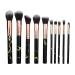 Set brush Portable brush set brush makeup eye 10PC shadow foundation Brush Mens Hair Brush(Color:Black) (Multicolor)