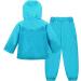 LZH Baby Girls Waterproof Raincoat Suit Set Blue 1-2 Years | Hooded Jacket & Trousers Outfit for Rainy Days - Buy Online on GoSupps.com