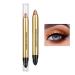 6 Color Neutral Eyeshadow Stick Pearl Pink Brown Makeup Single Eyeshadow Stick with Blending Brush Waterproof & Long Lasting Eye Brightener Stick Eye Shadow Pencil for Smoky Metallic Eye Makeup 1PC 04#