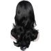 Linfairy Long Wavy Black Wig - Big Bouffant Beehive Style for Women | Perfect for 50s & 80s Costumes - Buy Online on GoSupps.com