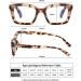 Hubeye Retro Oversized Large Frame Blue Light Blocking Reading Glasses 1.00 Dark Grey Leopard - Square Fashion Oprah Style for Women Men - Buy Online on GoSupps.com
