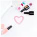 Baluue Dappen Dish for Acrylic Nails Heart Shaped Glass Crystal Acrylic Nail Cup with Lid Liquid Powder Dappen Bowl Dish Nail Manicure Tool Supply Pink - Buy Online on GoSupps.com