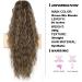PORSMEER 28 Brown Blonde Ponytail Extension - Long Beach Wave Synthetic Drawstring Clip in Hairpiece for Women - Buy Online on GoSupps.com
