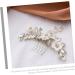 Wedding Hair Accessories Hair Toppers Rhinestone Hair Comb Flower Hair Side Comb Decorative Hair Side Comb Headgear Decorate Wedding Dress Crystal Bride White Soft Pottery Flower - Buy Online on GoSupps.com