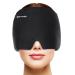Permade Migraine Relief Cap, Headache Relief Hat for migraine, Reusable Cold Therapy Headache Relief Cap, Flexible Ice Head Wrap for Puffy Eyes, Sinus & Stress Relief Black