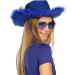 Funcredible Blue Cowgirl Hat with Glasses - Western Rodeo Party Costume Accessory for Women, Girls, and Kids - Buy Online on GoSupps.com