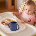 Silicone Baby Training Cup 7oz - Food Grade Toddler Open Cup with Handles for Baby Led Weaning - Blue - Buy Online on GoSupps.com