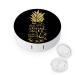 Be A Pineapple Gold Round Case For Contact Lens Kit Storage Box with Mirror Printed