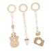 GLEAVI 3pcs Gym Pendant Baby Rattle Wooden Decor Natural Baby Toys Baby Wind Chimes Farmhouse Hanging Pendant Nursery Mobiles Fitness Equipment Decor Fitness Equipment Pendant Home Decors