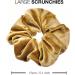 2 PCS Large Premium Hair Velvet Scrunchies in Golden Brown for Women, Girls, and Kids - Buy Online on GoSupps.com