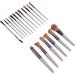 Face Powder Applicator Cosmetic Brush Set 18 Pieces Ergonomic Design Synthetic Fiber Aluminum Tube Multi-Purpose for Eyebrows Soft and Silky Blush Lips - Buy Online on GoSupps.com