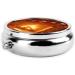 Warm Christmas Portable Metal Pill Box - Round Mini 3-Compartment Hinged Fastening - Perfect for Small Pills & Travel - Black - Buy Online on GoSupps.com