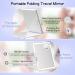 Rechargeable Travel Makeup Mirror with 10X Magnifying Mirror - Portable Lighted Cosmetic Mirror for Travel & Office - 3 Light Modes - Touch Screen Dimming - White - Buy Online on GoSupps.com