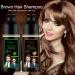 Dye Brown Hair Shampoo - Quick 5-Minute Color for White Grey & Damaged Hair - Lasts Up to 4 Weeks - 400ml - Buy Online on GoSupps.com